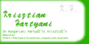 krisztian hartyani business card